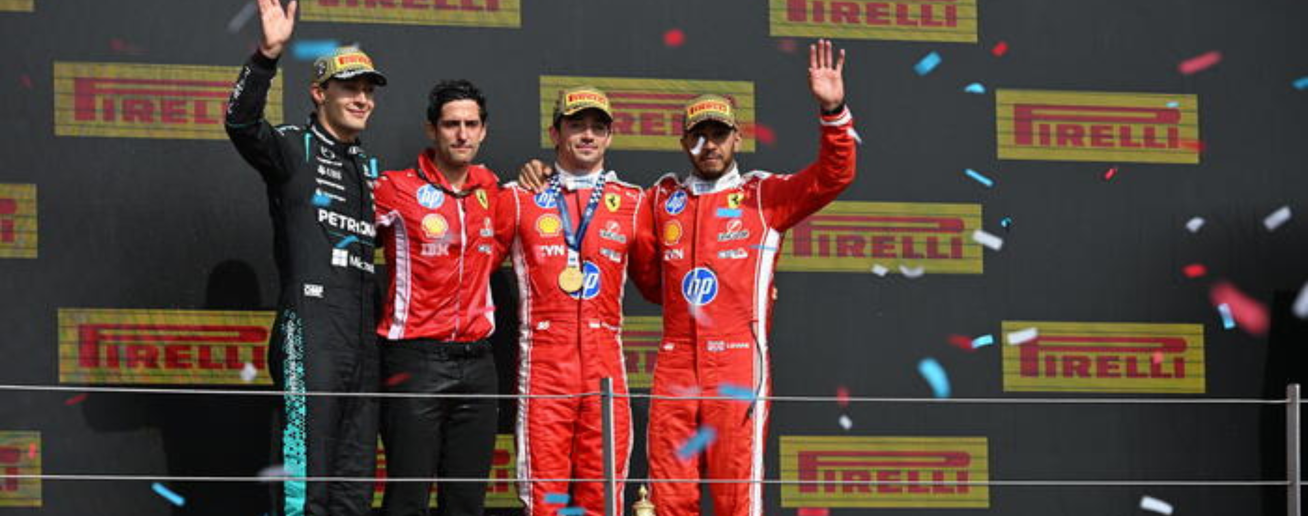 thumbnail Charles Leclerc vence em Silverstone sob bandeira amarela